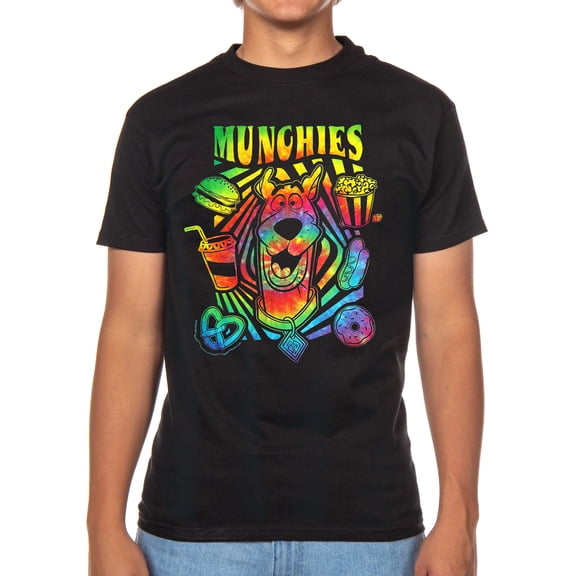 Scooby-Doo T-shirt Men's Tie-Dyed Munchies Print Adult Short Sleeve Tee