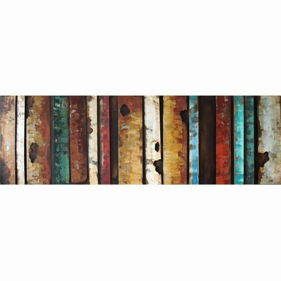 Empire Art "Rustic Flow 1" Mixed Media Iron Hand Painted Dimensional Wall Décor