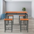 thumbnail image 2 of 5-Piece Modern Industrial Style Dining Table Set, 2 of 2