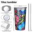 thumbnail image 4 of Colorful Floral Pattern 10oz Tumblers Stainless Steel Tumbler with Lid and Straw,Vacuum Insulated Double Wall Travel Tumbler Cups with Cleaning Brush for Coffee, Tea, 4 of 4