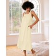 thumbnail image 3 of Ekouaer Women's Nightgowns Long Sleeveless Night gown with Pockets Soft Ladies Nightdress, 3 of 6