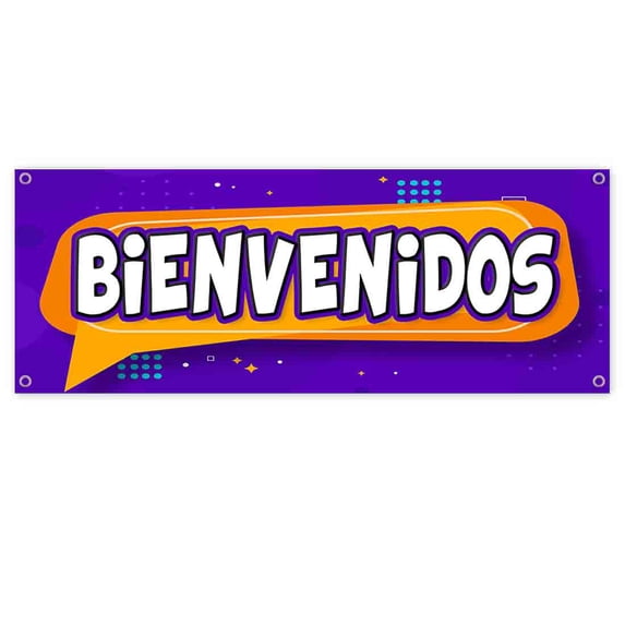Bienvenido 13 oz Vinyl Banner With Metal Grommets