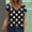 Black, variant on YHAJDS Women's T-shirts V Neck Short Sleeve Polka Print Casual Spring Summer Top