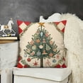 thumbnail image 2 of YINGXI Christmas Pillow Covers Christmas Tree Merry Christmas Red Decorative Cushion Case Winter Holiday Pillowcase for Sofa Couch Outdoor Patio Living Room (Red) 12x12in, 2 of 5