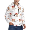thumbnail image 2 of Sikiie Corgi With Santa Claus Hat Men's Hoodie, Essentials Hoodie, Sweatshirt, Pullover Hooded Sweatshirt for Men-X-Large, 2 of 7