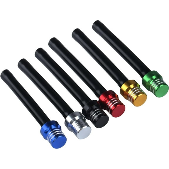 6 pcs Motorcycle Breather Hose Gas Fuel Tank Cap Vent, Motorcycle Gas Cap Vent Hose Tube, Aluminum Universal Breathing Tube Fits All Off-Road Motorcycles ATVs, Fits Pit Dirt Bike