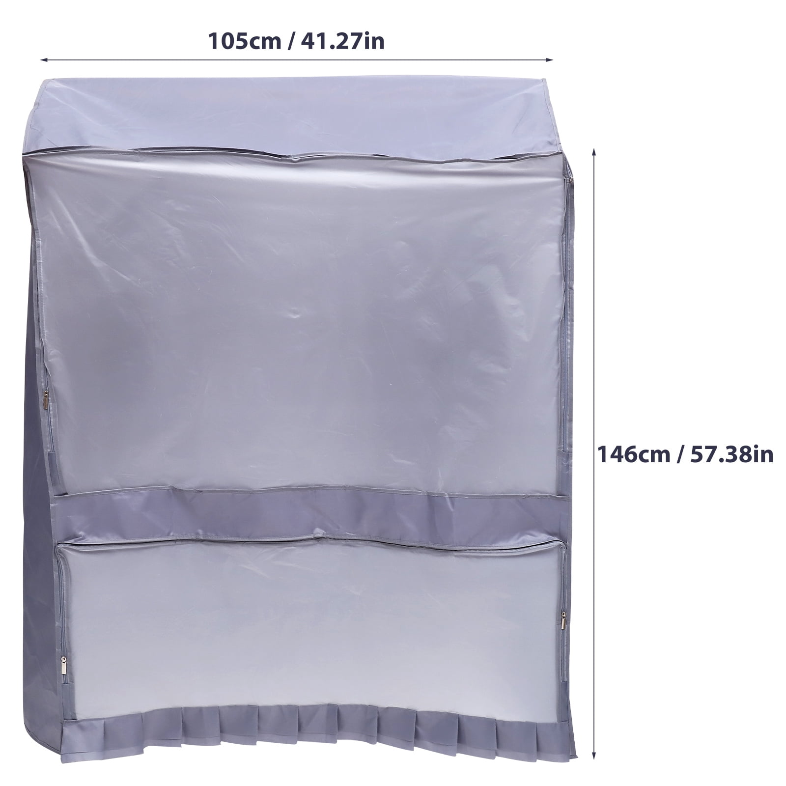 ULTNICE Grey Oxford Clothes Cover Clear Wardrobe Moisture Resistant Hanging Garment Suit Bag