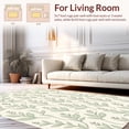 thumbnail image 2 of ODIKA 4'x6' Machine Washable Non-Slip Area Rug, Classic Ivy and Blossom with Refined Curvilinear Details High Traffic Rug, Ivory, 451638, 2 of 5