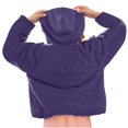 thumbnail image 5 of Womens Crew Neck Pullover Puffer Jacket Long Sleeve Loose Jackets Half Zip Hooded Down Coat With Drawstring Pockets, 5 of 5