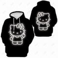 thumbnail image 1 of Hello Kitty Sweat à Capuche Oversize Y2k pour Femmes Automne Hiver Chandail en Molleton Noir Imprimé Graphique Manches Longues Mode HOEMLIN, 1 of 7