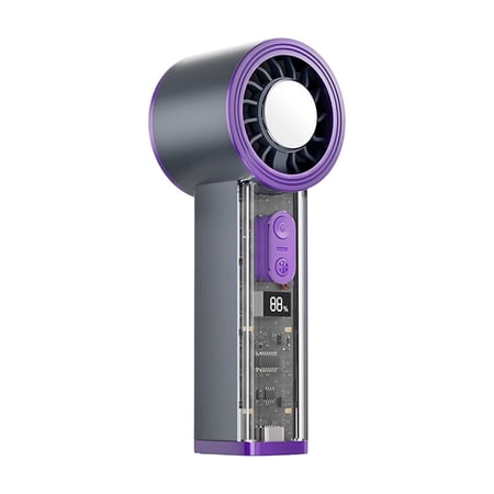 High-Speed Portable Fan with LED Light - Mecha Design - Lightweight - 5V