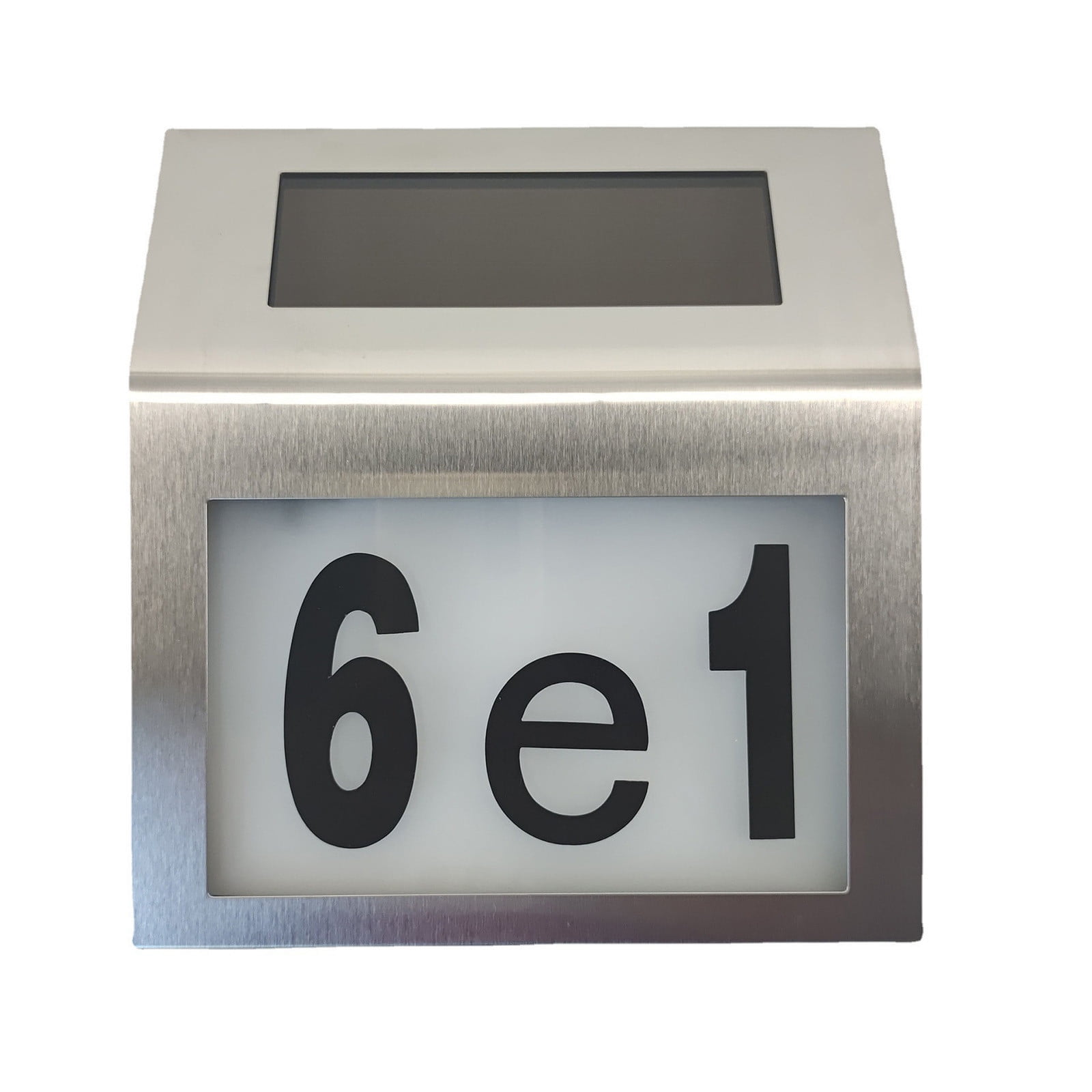 Specollect Clearance 3Pcs Solar Powered Address Sign House Numbers Waterproof, LED Illuminated Address Plaque with Stakes, Outdoor Address Number Yard, Street, House