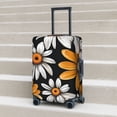 thumbnail image 6 of Gukieu Yellow White Daisy Pattern Print Suitcase Protective Cover, Elastic Zipper Buckle Suitcase Protective Cover, Suitable for Travel, Business Trip-X-Large, 6 of 7