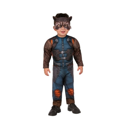 Rubies Kids Rocket Raccoon Muscle Chest Costume Toddler (3T-4T)