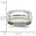 thumbnail image 3 of Sterling Silver Ss 8mm Comfort Fit Double Milgrain Size 13 Band Made In United States qdmc080-13, 3 of 5