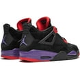 thumbnail image 3 of Air Jordan 4 Retro NRG 'Raptors - Drake Signature' Men's Basketball Shoes - Bold Black/Purple/Red Sneaker with Exclusive Design, 3 of 4