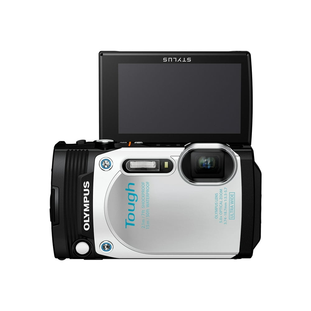 Olympus Tough Tg870 16 Megapixel Compact Camera White 3" Lcd 169 5x Optical Zoom 4x