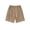 Coffee, variant on Jalioing Womens Cotton Shorts Casual Solid Color Elastic Waist Drawstring Shorts Loose Basic Summer Lounge Shorts
