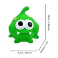 thumbnail image 2 of Natural Latex Character Shaped Squishy for Adults Green Monster Sensory Gadget Soft Tactile Office Desk Accessory Rebound Pressure Relief Tool 1 Pack, 2 of 5