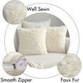 thumbnail image 4 of Sanmadrola Throw Pillow Covers Pillow Protector with Hidden Zipper Furry Faux Fur 18''x18'' 2 Pack, 4 of 7