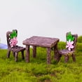 thumbnail image 2 of 3Pcs a Set Fairy Garden Figurines Fairy Garden Supplies Fairy Garden Accessories Miniature Garden Accessories Cute Table Chair Micro Landscape Ornament Fairy Garden, 2 of 8