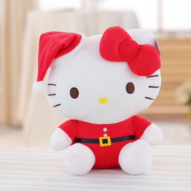 HL Navidad Hello Kt peluches de animales figuras de Sanrio juguete de peluche personalizado Kawaii Santa regalos de Navidad lindos juguetes de peluche suaves