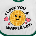 thumbnail image 4 of Inktastic I Love You a Waffle Lot with Cute Happy Waffle Boys or Girls Baby Bib, 4 of 4