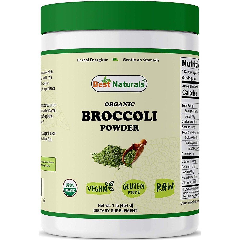 Best Naturals Certified Organic Broccoli Powder 1 Pound (454 Gram