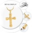thumbnail image 3 of Rope Winding Cross Cremation Ashes Urn Pendant Necklace Memorial Keepsake Jewelry Lord’s Prayer Cross Ashes Necklaces, 3 of 6