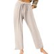 thumbnail image 3 of WILLBEST Pantalones Casuales Holgados para Mujer, Ropa de Trabajo Cómoda con Bolsillos, Cintura Alta Elástica, Bolsa de Papel con Cordón para Un Estilo Diario. Mediana, 3 of 8