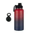 thumbnail image 1 of Billuyoard Botella de agua deportiva de acero inoxidable, tapa a prueba de fugas, tecnología aislada, termo duradero, elegante Teteras degradado bicolor Tipo de paja, 1 of 6