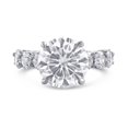 thumbnail image 3 of 6ctw Round Cut Lab Grown Diamond Ring with Natural Diamond Accents, 3 of 6