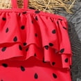 thumbnail image 6 of Swim Suits for Girls One Piece Toddler Baby Girl Rashguard Sets Long Sleeve Swimsuit Vest Bikini Swim Suits 3-Pieces Bathing Suits Watermelon Print, 6 of 7