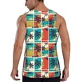 thumbnail image 3 of Xecao Colorful Hawaii Palms Men's Tank Top Workout Quick Dry Sleeveless Gym Jogging Muscle Shirts Summer Swim Beach Tops, 3 of 9