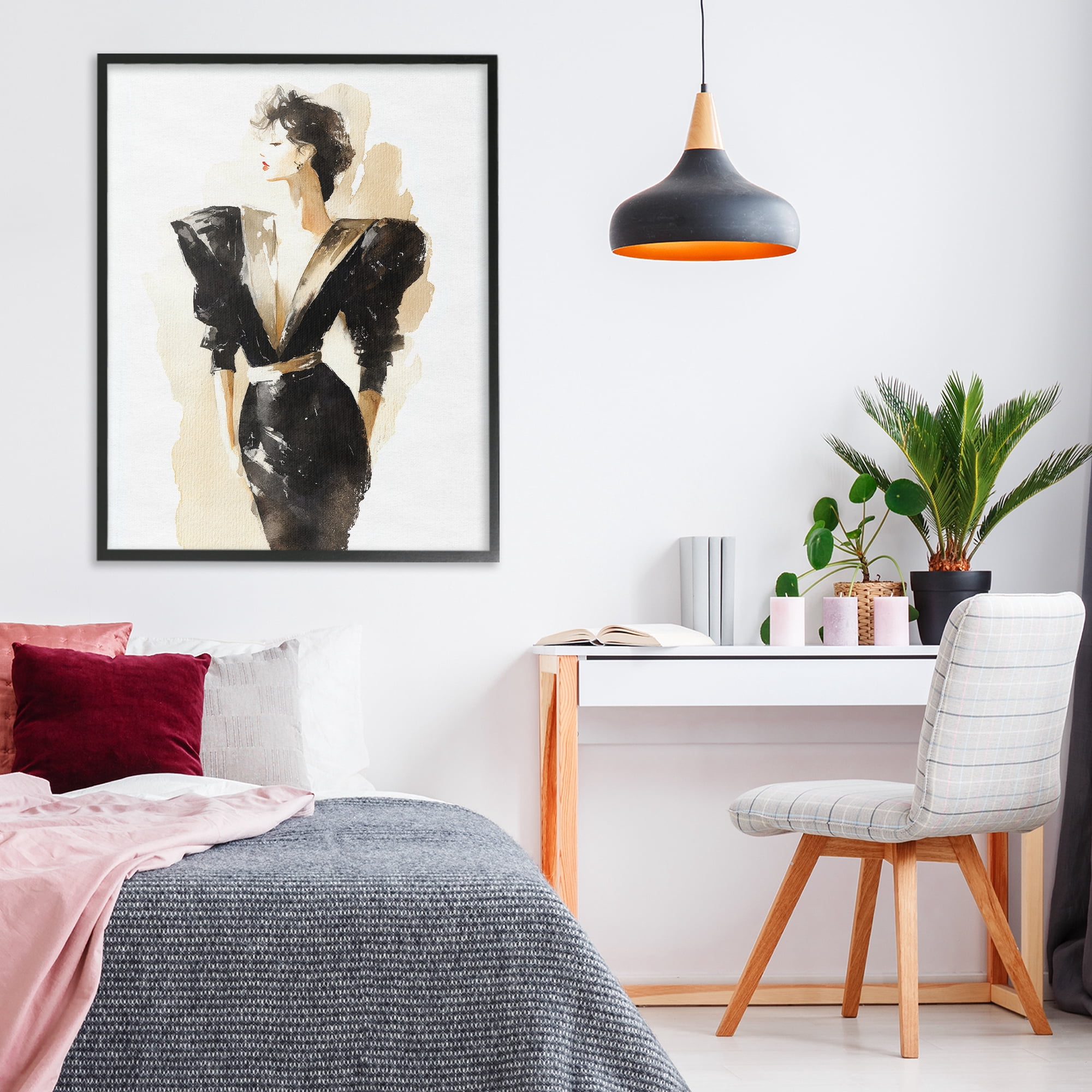 Stupell Industries Timeless Velvet Attitude Black Framed Giclee Art, design by Svetlana Aleynikova