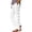 White, variant on Linen Pants for Women 2026 Side Button Wide Leg Drawstring Elastic High Waist Loose Yoga Trousers Trendy Clothes with Pockets Sky Blue L