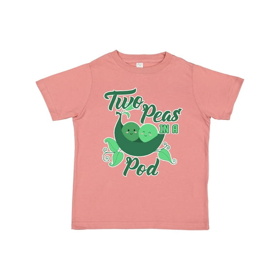 Inktastic Two Peas in a Pod with Faces Boys or Girls Toddler T-Shirt