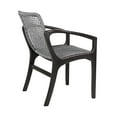 thumbnail image 5 of Brighton Outdoor Patio Dining Chair in Dark Eucalyptus Wood and Grey Rope, 5 of 12