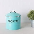 thumbnail image 2 of Tin Cookie Jar, Turquoise, 2 of 3