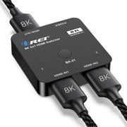 OREI 2 in 1 out 8K HDMI Switch with Audio Extraction, EDID management, HDR10+ & Dolby Vision (BK-21)