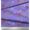 thumbnail image 2 of Soimoi polyester Crepe Fabric Leaves,Berries & Triangle Geometric Printed Fabric 1 Yard 42 Inch Wide, 2 of 3