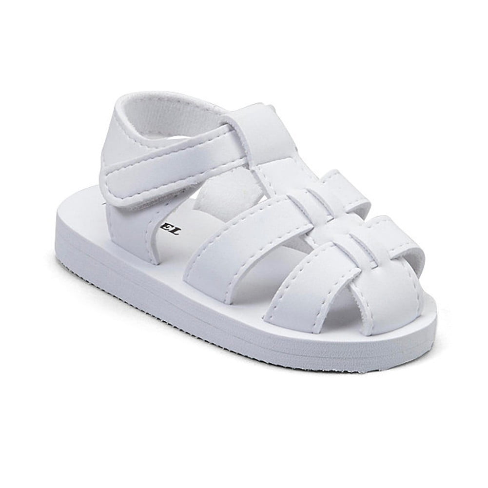 white foam sandals