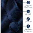 thumbnail image 7 of Delara Organic Cotton Washcloths 6-Pack, 13"x13" 650 GSM Plush Soft Quick-Dry Face Towels, Ultra-Absorbent, GOTS & OEKO-TEX, Navy Blue, 7 of 7