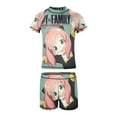 thumbnail image 5 of Anya Forger Spy X Boys Rash Guard Set 2 Piece Swimsuits Short Sleeve Bathing Suits with Trunks, 5 of 7