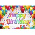 thumbnail image 2 of SUNOLIFE Kids Birthday Backdrop Banner,Colorful Balloons Background for Girls Boys Birthday Party 7x5ft, 2 of 7