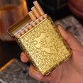 thumbnail image 4 of Estuche Cigarros Vintage Cigarrillo Aleación Zinc para Hombres Mujeres (oro Corto), 4 of 9