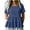 Dark Blue, variant on Ashirexll Summer Tops for Women Solid Color Spring Summer Fashion Casual Flared Short Sleeve Round Neck Top for Everyday