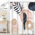 thumbnail image 1 of Cortina de Baño Dznils Boho Shower Geométrica Moderna Abstracta 72x72 Azul, 1 of 12