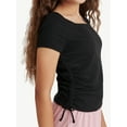 thumbnail image 3 of Justice Girls Square Neck Short Sleeve Top, Sizes XS - XLP, 3 of 7