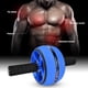 thumbnail image 5 of Rodillo de rueda abdominal, equipo de entrenamiento, gimnasio, herramienta de ejercicio en casa con almohadilla de entrenamiento (azul y negro), 5 of 5